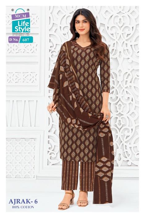 MCM ajrak vol-6 cotton kurtis wholesale